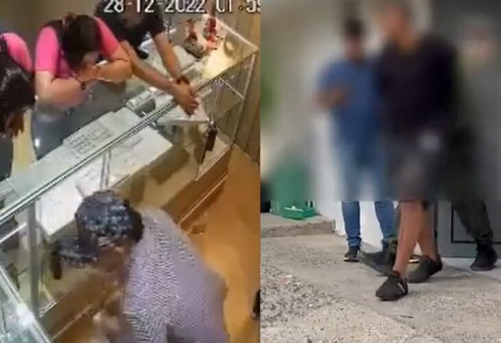 Violento robo en joyería del Éxito Cartagena este miércoles 28