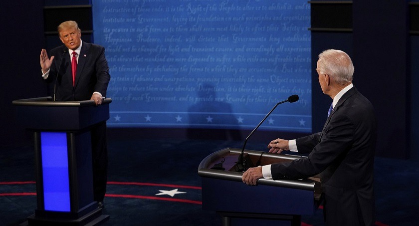 Trump y Biden se vieron las caras por última vez en debate antes de la elección