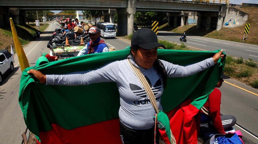 Así va la caravana de la Minga rumbo a Bogotá para hablar con Duque