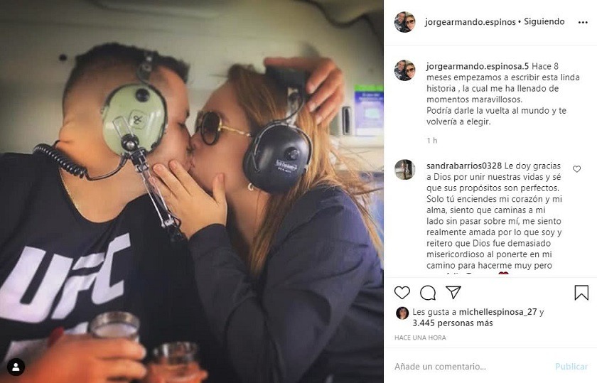 8 meses de relación y Sandra Barrios celebra que Jorge Espinosa la trate como ella merece