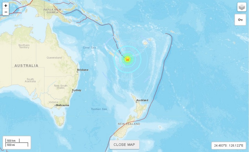 Agencia australiana confirma tsunami en la región del Pacífico Sur tras sismo