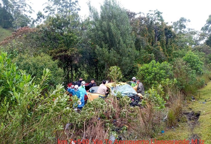 5 muertos en brutal accidente en vía al aeropuerto de Rionegro en Antioquia