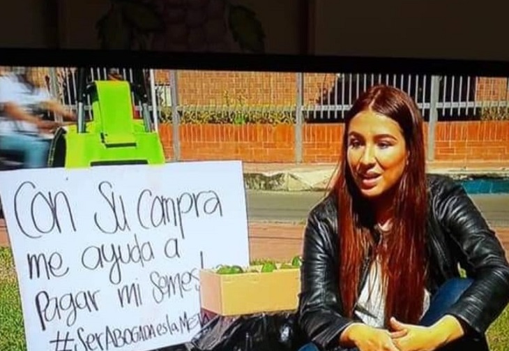 Michelle Polanco, la colombiana que vende aguacates para pagar su carrera