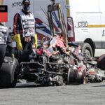 Auto de Max Verstappen quedó destrozado tras toque con Hamilton