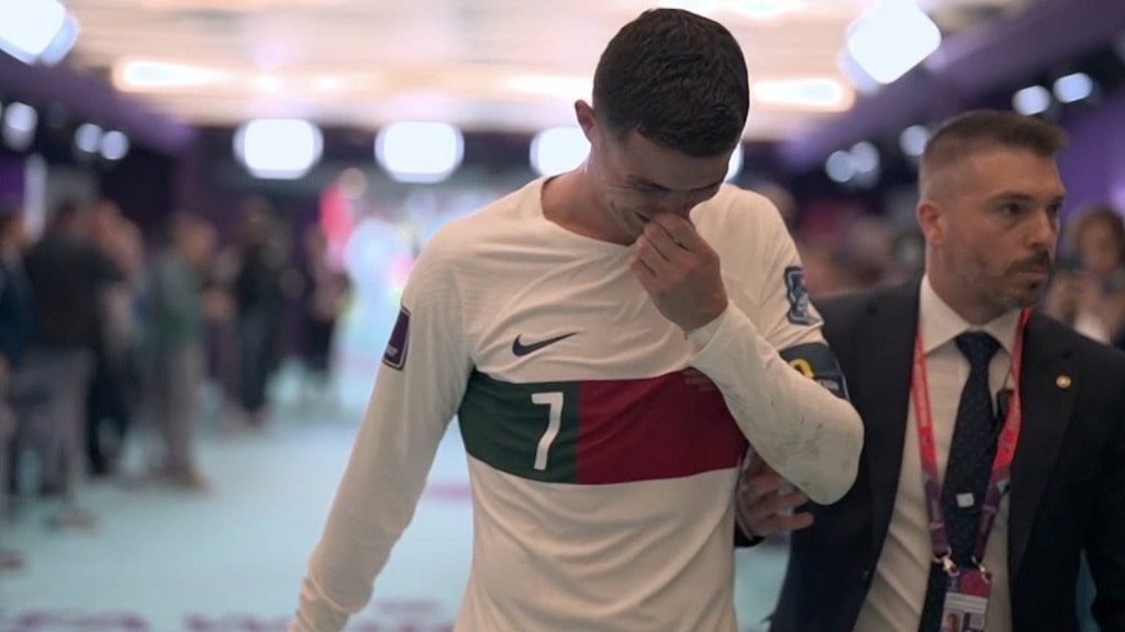 Cristiano Ronaldo -llorando -eliminación de Portugal del Mundial