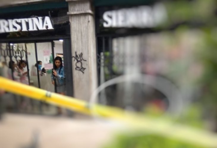 hombre asesinado afuera de local de cristina sierra, en Medellín- el poblado