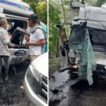 Mueren 9 personas en accidente de bus y furgón del D1 en vía Tesalia