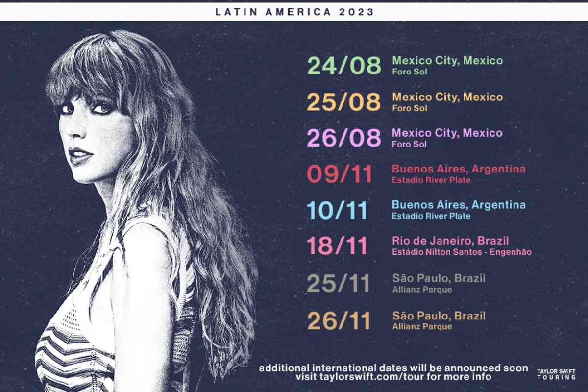 ¡Por fin! Taylor Swift anuncia conciertos en México, Brasil y Argentina