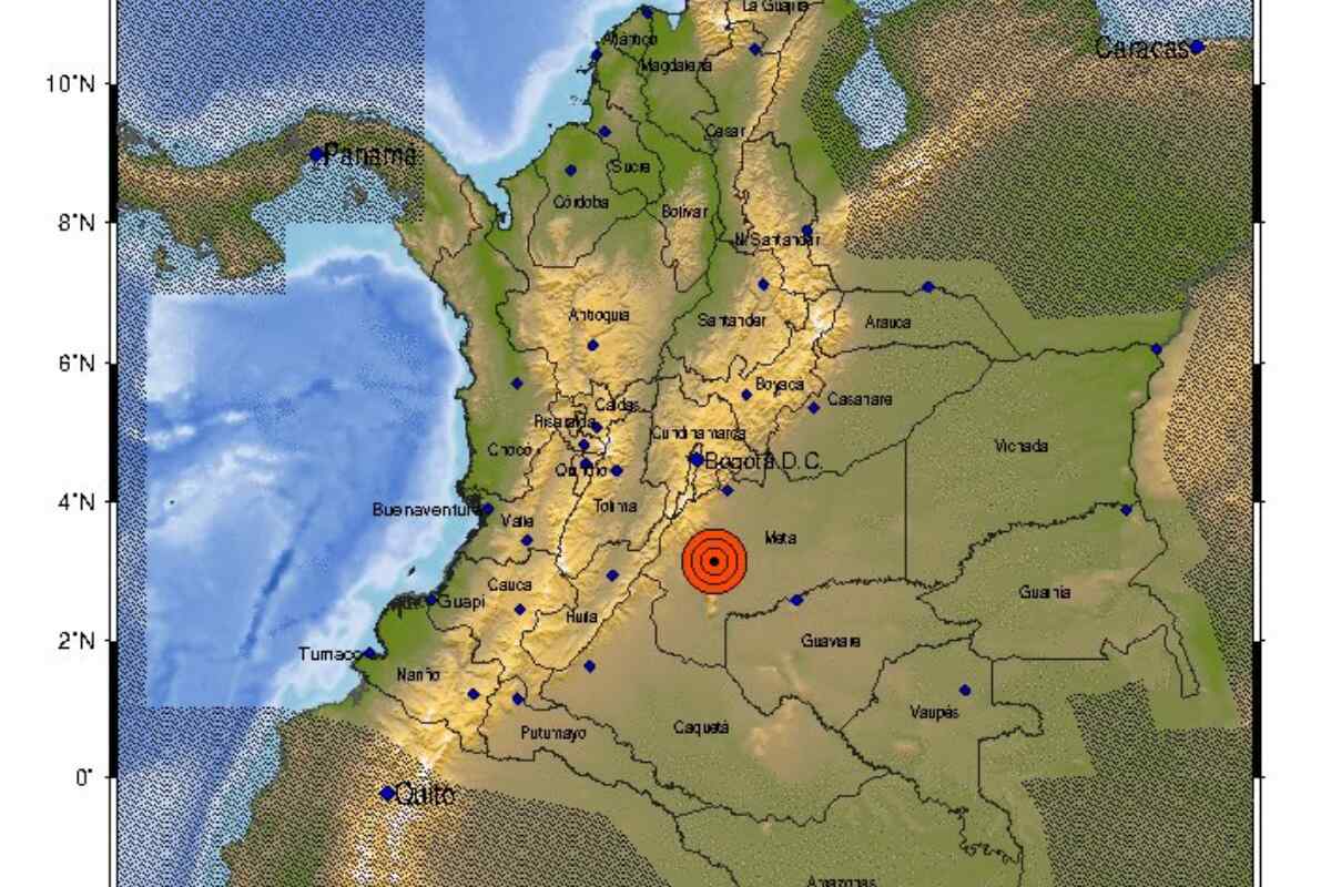 sismo- Temblor de 5 grados en el Meta genera pánico en la noche del jueves en Colombia