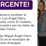 Buscan a Luis Ángel Otero en Cauca: su hijo perdió la vida en un accidente y él no lo sabe