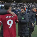 Darwin Núñez y Guardiola se enzarzan tras el 1-1 entre Liverpool y City