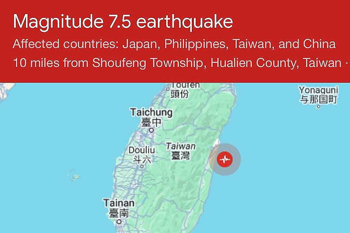 Fuerte sismo en Taiwán se siente en Taipei y provoca alerta de tsunami en Japón
