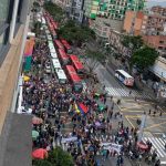 Bogotá colapsada por marchas de Fecode: docentes rechazan proyecto de ley educativo